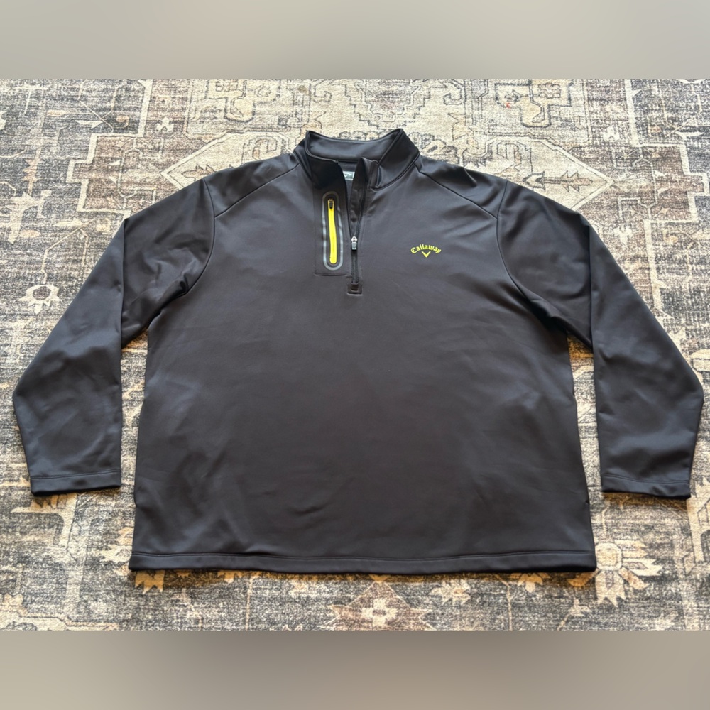 Callaway Men’s Black Quarter Zip Pullover Size XXL